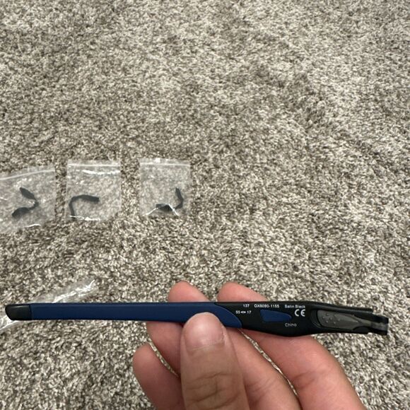 NEW Oakley Crosslink Temple Arms Satin Black/Navy Replacement w/ Extras - Picture 4 of 5